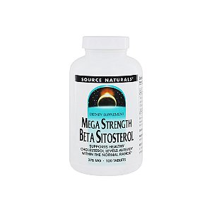 Beta Sitosterol 375mg Mega Potência  120 Tabletes - Source Naturals