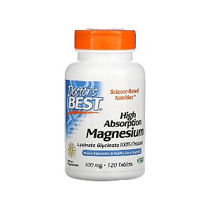 Magnésio de alta absorção 100mg 120 Tabletes - Doctor´s Best