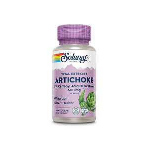 Artichoke 600mg (Extrato da folha de Alcachofra) 60 Veg Cápsulas - Solaray