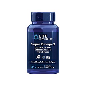 Super Omega 3 EPA/DHA Fish Oil, Sesame Lignans & Olive Extract 240 Softgels - Life Extension
