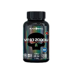 Vitamina D3 2,000 IU 100 Cápsulas - Black Skull
