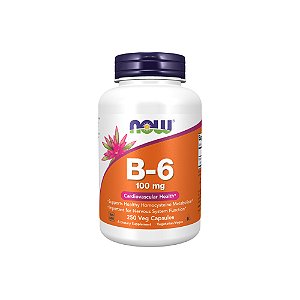 Vitamina B-6 100mg 250 Veg Cápsulas - Now Foods