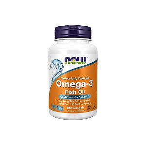 Molecularly Distilled Omega-3 1000mg 100 Softgels - Now Foods