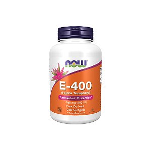 Vitamina E-400 268mg (400 UI) com Tocoferóis Mistos 250 Softgels - Now Foods