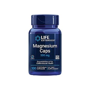 Magnesium Caps 500mg (Cápsulas de Magnésio) 100 Veg Cápsulas - Life Extension