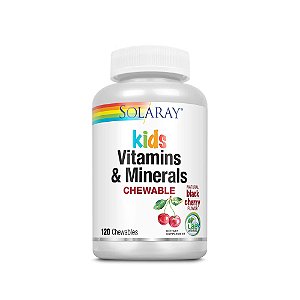 KIDS Vitaminas e Minerais 120 Gomas mastigáveis - Solaray