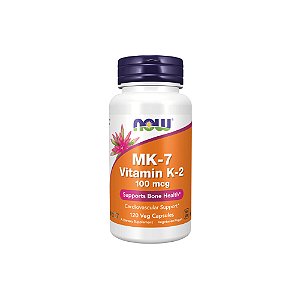 MK7 Vitamina K-2 100mcg 120 Veg Cápsulas - Now Foods