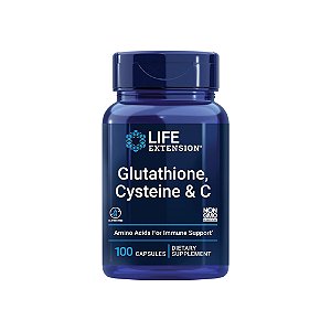Glutationa, Cisteína e Vitamina C 100 Cápsulas - Life Extension