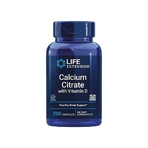 Citrato de Cálcio com Vitamina D 200 Cápsulas - Life Extension