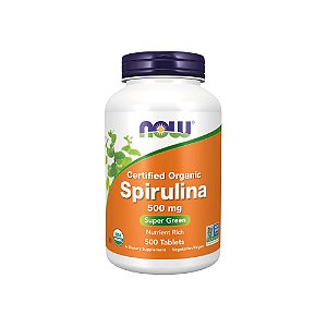 Certified Organic Spirulina 500mg 500 Tabletes - Now Foods
