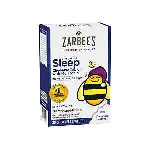 Children’s Sleep Chewable Tablet com Melatonina 30 Tabletes - Zarbee's Naturals