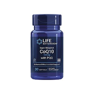 Super Ubiquinol CoQ10 100mg com PQQ 30 Softgels - Life Extension