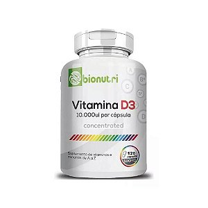 Vitamina D3 Concentrated 10,000 UI 120 Cápsulas - Bionutri