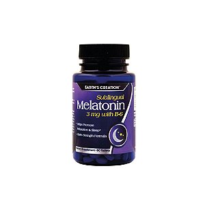 Melatonina 3mg com Vitamina B6 60 Tabletes - Earth's Creation