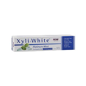 Creme Dental Xyliwhite Platinum Mint Menta com Bicarbonato Sódio 181g - Now Foods