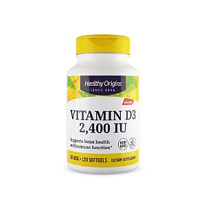 Vitamina D3 2,400 UI 120 Softgels - Healthy Origins