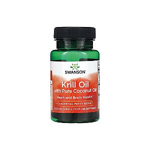 Óleo de Krill com Óleo de Coco Puro 30 Softgels - Swanson