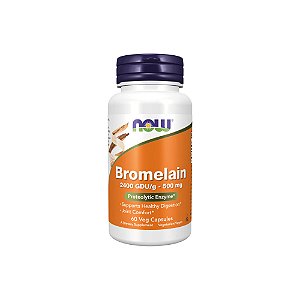 Bromelain (Bromelaína) 2400GDU/g 500mg 60 Veg Cápsulas - Now Foods