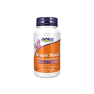 Grape Seed 100mg (Extrato de semente de Uva) 100 Veg Cápsulas - Now Foods
