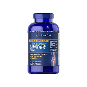 Glucosamina e Condroitina com MSM Double Strength 240 Tabletes - Puritan´s Pride
