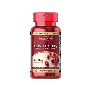 Cranberry 4200mg mais Vitamina D3 180 Softgels - Puritan´s Pride