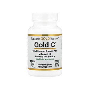 Gold C Vitamina C 1000mg 60 Veg Cápsulas - California Gold Nutrition