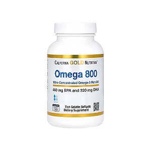 Ômega 800 480mg EPA 320mg DHA 30 Softgels - California Gold Nutrition