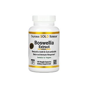 Boswellia Extract 500mg 120 Veg Cápsulas - California Gold Nutrition