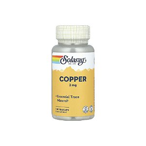 Cobre 2mg 100 Veg Cápsulas - Solaray