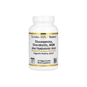 Glucosamina, Condroitina, MSM mais Ácido Hialurônico - California Gold Nutrition