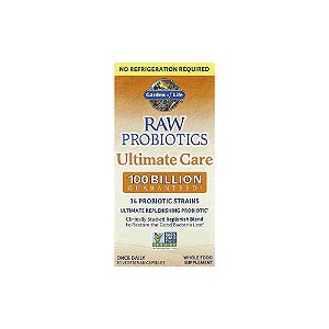 RAW Probiotics Ultimate Care Longa Duração 30 Cápsulas - Garden of Life