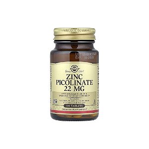 Picolinato de Zinco 22mg 100 Tabletes - Solgar