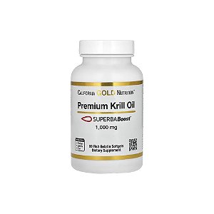 Óleo de Krill Premium com SUPERBABoost 1000mg 60 Softgels - California Gold Nutrition