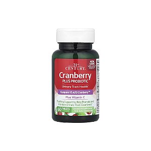 Probiótico Cranberry Plus 60 Tabletes - 21st Century