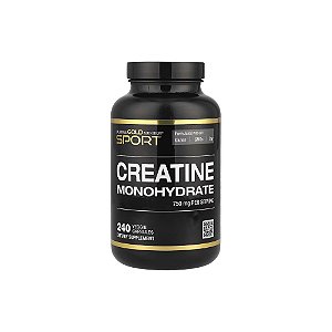 Creatina Monohidratada Pura 750mg 240 Veg Cápsulas - California Gold Nutrition