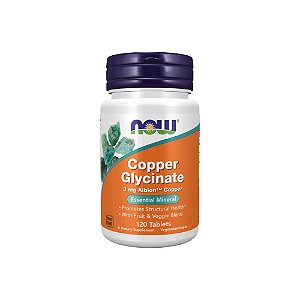 Glicinato de Cobre 3mg 120 Tabletes - Now Foods