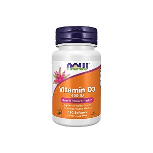Vitamina D-3 400UI 180 Softgels - Now Foods