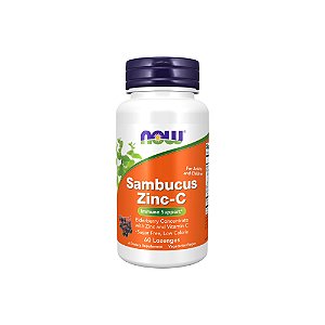 Sambucus Zinc-C 60 Pastilhas - Now Foods