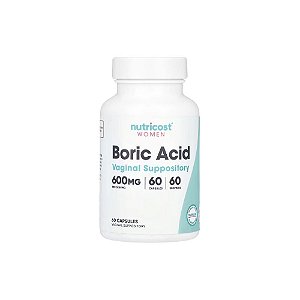 Ácido Bórico Supositório Vaginal 600mg - Nutricost