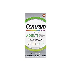 Centrum Silver Multivitamínico para Adultos com mais de 50 anos 80 Tabletes