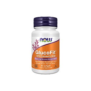 GlucoFit 18% de Ácido Corosólico 60 Softgels - Now Foods
