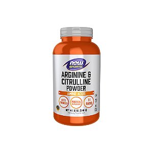 Arginina e Citrulina em Pó 340g - Now Foods