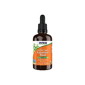 Licorice Root Raiz de Alcaçuz Orgânico Certificado 480mg 59 ml - Now Foods