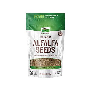 Sementes de Alfafa Orgânicas 340g - Now Foods