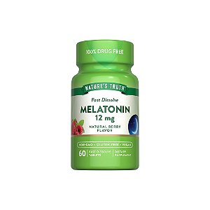 Melatonina 12mg Fast Dissolve 60 Tabletes - Nature's Truth