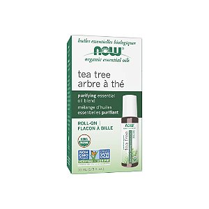 Óleo Essencial Orgânico de Tea Tree Melaleuca Roll-On 10ml - Now Foods