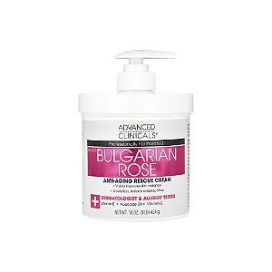 Anti-Aging Rescue Cream Creme de Resgate Anti-envelhecimento Rosa Búlgara 454g - Advanced Clinicals
