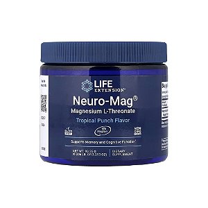 Neuro-Mag L-Treonato de Magnésio sabor Ponche Tropical 93g - Life Extension