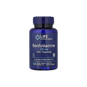 Benfotiamina com Tiamina 100mg 120 Veg Cápsulas - Life Extension