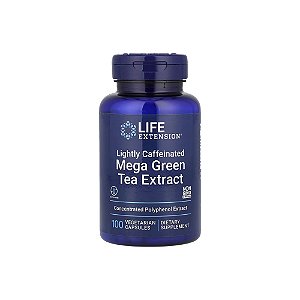 Mega-extrato de Chá Verde Levemente Cafeínado 100 Veg Cápsulas - Life Extension